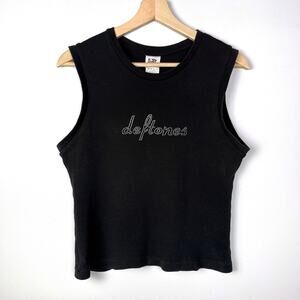 Rare Vintage Deftones Muscle Tank Top Size Large Y2K Band Tee Giant Tag